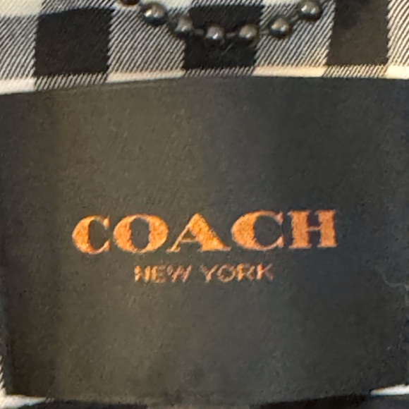 🖤🤍 COACH BLACK AND WHITE GINGHAM TREACH COAT! - Picture 10 of 11